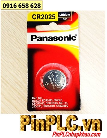 Panasonic CR2025PT/1B; Pin 3v lithium Panasonic CR2025PT/1B (Vỉ 1viên)